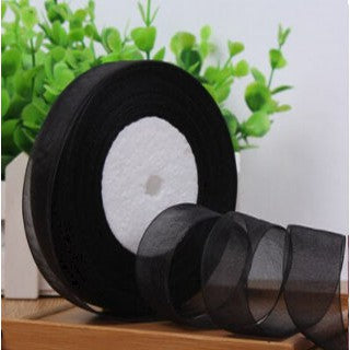 (50 yards/roll) 1.5cm/2.5cm /4cm organza ribbon wholesale gift wrapping decoration Christmas ribbons