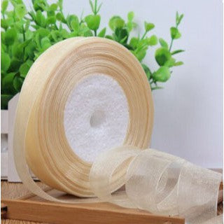(50 yards/roll) 1.5cm/2.5cm /4cm organza ribbon wholesale gift wrapping decoration Christmas ribbons
