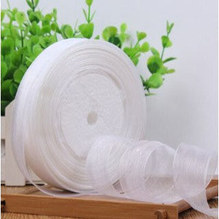 (50 yards/roll) 1.5cm/2.5cm /4cm organza ribbon wholesale gift wrapping decoration Christmas ribbons