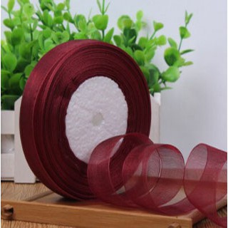 (50 yards/roll) 1.5cm/2.5cm /4cm organza ribbon wholesale gift wrapping decoration Christmas ribbons