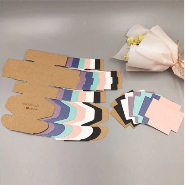 (10pcs) Paper Jewelry Box Kraft Paper Earrings Packaging Box