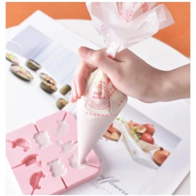 Piping Bag 100Pcs Disposable Icing Piping Cake Pastry Tip Cupcake Decorating Bags Tool