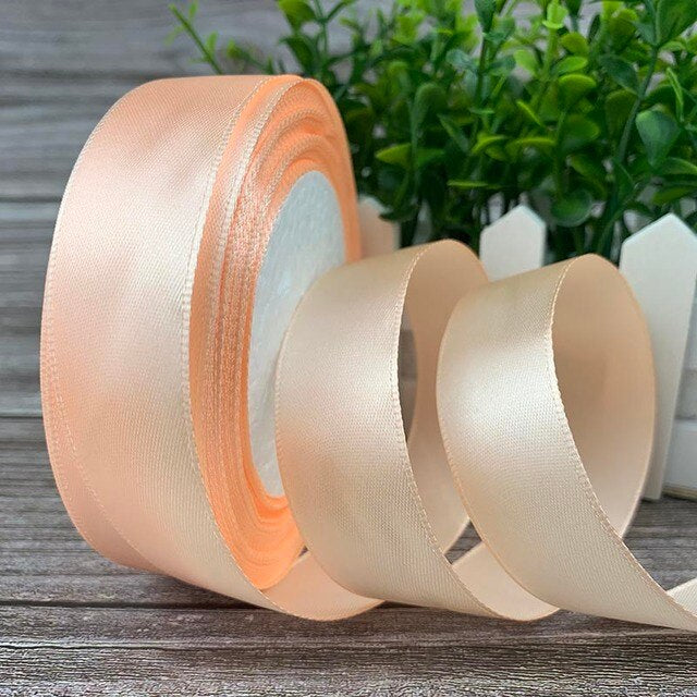 (25 yards/roll) 2.5cm Satin Ribbon Wholesale Gift Packing Christmas decoration Ribbons roll fabric