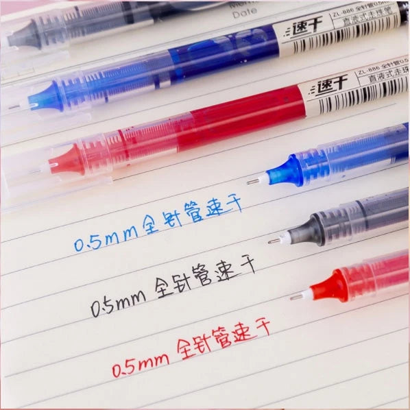 Straight liquid gel pen ball-point pens black water-based pen 0.5mm