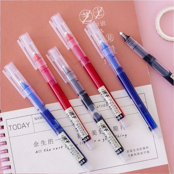 Straight liquid gel pen ball-point pens black water-based pen 0.5mm