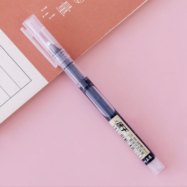Straight liquid gel pen ball-point pens black water-based pen 0.5mm