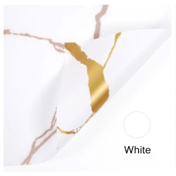 20pcs/Gold Marble Wrapping Paper 58*58cm Waterproof Flower Wrapping Paper