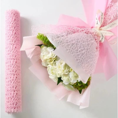49cm x 5yards | Mesh Web Wrapping Paper Flower Paper Bouquet Jacquard Mesh