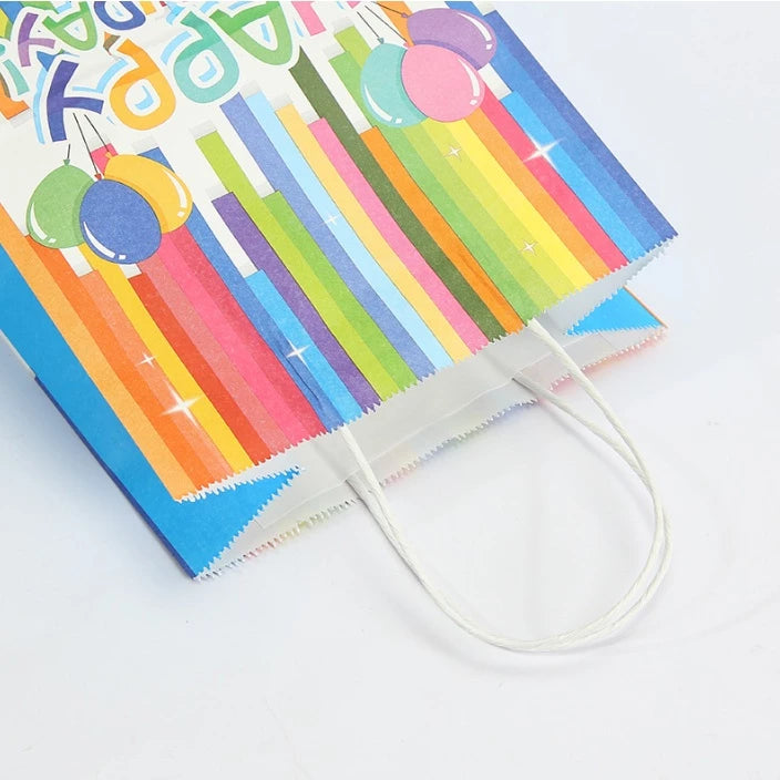 12pcs | Happy Birthday Gift Bags candy bag Birthday Party Favor Paper Bags