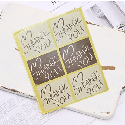 (20 Sheets) Handmade stickers Thankyou / Hand Made Sticker Round, Rectangle
