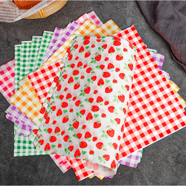 50 Sheets Packaging Pad Paper Bento Cake Box Hamburger Oil-proof Baking Tool 18*18cm