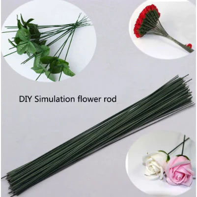 Floral Stem Wire With Tape for DIY Crafts, Artificial Flower Arrangements