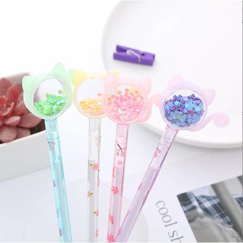 Sequins Cat Gel Pen Cat Recreation Cute School Office Supply Stationer Supplies  4.6  73 ratings 416