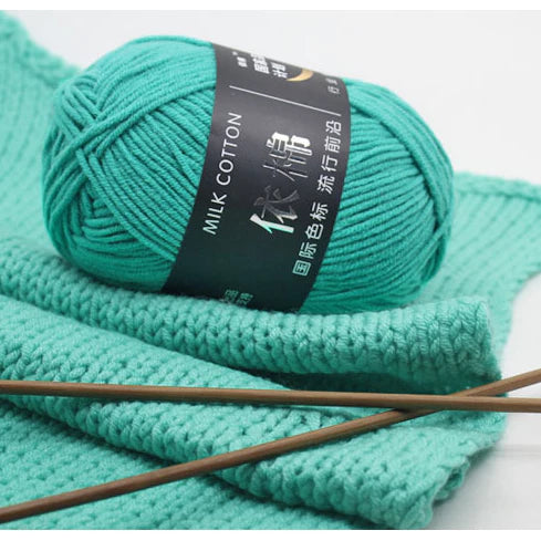 4ply | Multicolor Silk Milk Cotton Threads for Knitting Soft Warm Baby Yarn 50g
