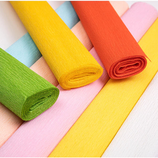 50x250cm | Crepe Paper Roll for Paper Flowers Arts Crafts DIY Party Decorations
