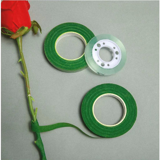 30yards/1 Roll Floral Tape Florist Elastic Tape Self Adhesive Green Paper Type tape