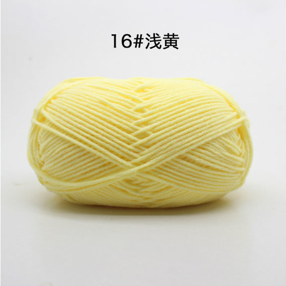 4ply | Multicolor Silk Milk Cotton Threads for Knitting Soft Warm Baby Yarn 50g