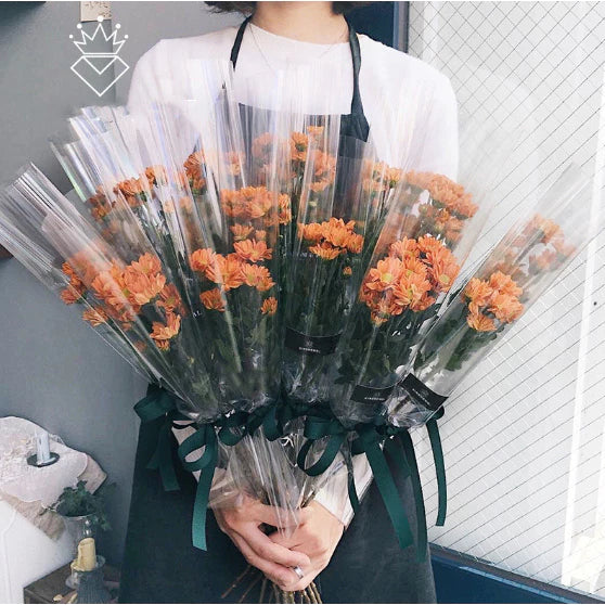 FLOWER Transparent Film Bouquet wrapper waterproof plastic paper