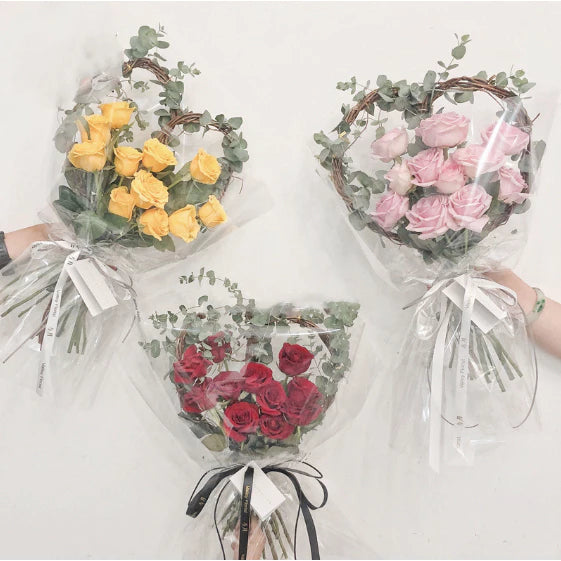 FLOWER Transparent Film Bouquet wrapper waterproof plastic paper