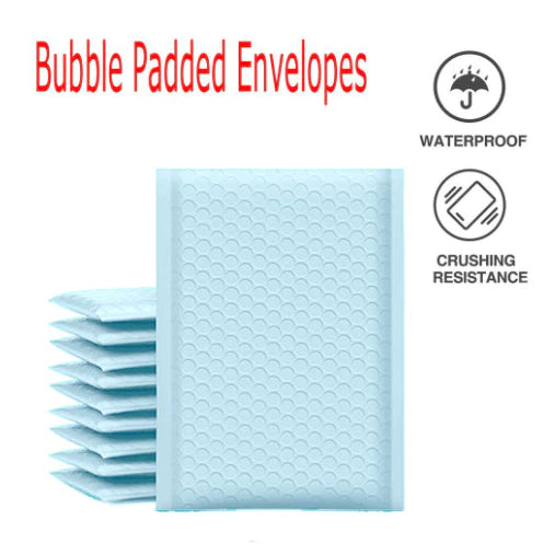 LIGHT BLUE | Bubble Mailer Plastic Padded Envelope Shipping Bag Packaging 1pc