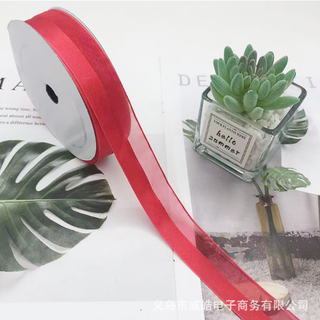 20Yards/Roll 2.5cm | snow gauze ribbon stitching bouquet packaging Ribbon