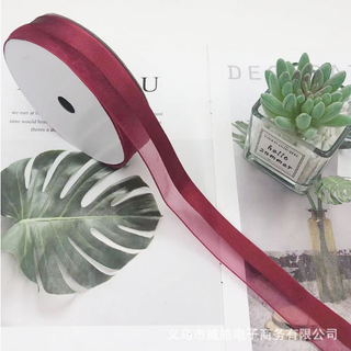 20Yards/Roll 2.5cm | snow gauze ribbon stitching bouquet packaging Ribbon