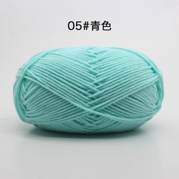 4ply | Multicolor Silk Milk Cotton Threads for Knitting Soft Warm Baby Yarn 50g