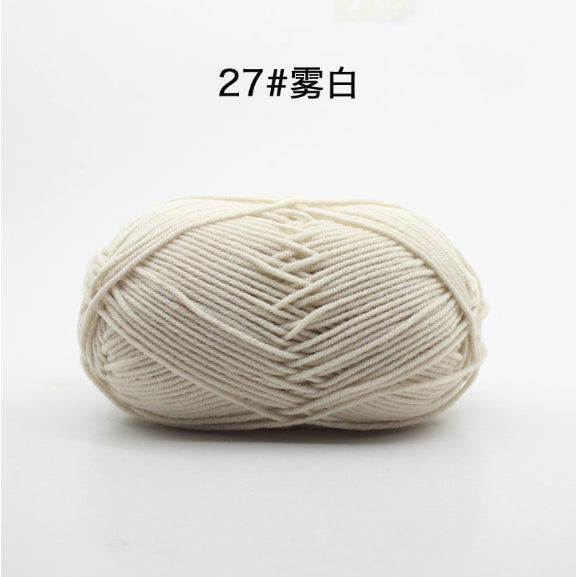 4ply | Multicolor Silk Milk Cotton Threads for Knitting Soft Warm Baby Yarn 50g
