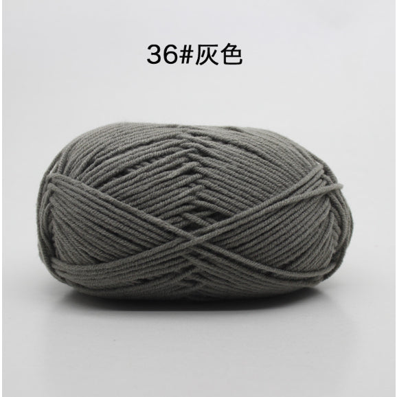 4ply | Multicolor Silk Milk Cotton Threads for Knitting Soft Warm Baby Yarn 50g