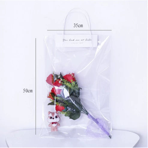 5pcs/set Flower packaging transparent bag Waterproof packaging bag