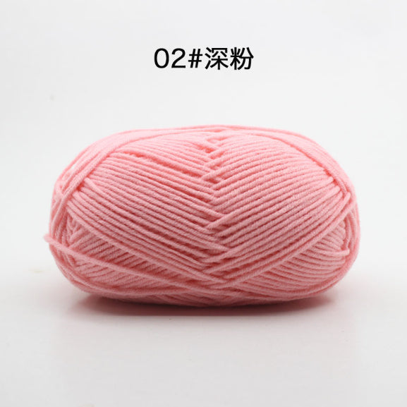 4ply | Multicolor Silk Milk Cotton Threads for Knitting Soft Warm Baby Yarn 50g