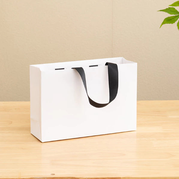 Flat Rope Paper Bag Gift Craft Paper Gift Plain Handle Hand bag