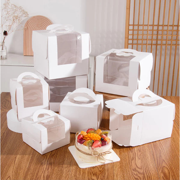 5pcs | Premium Sturdy Cake Box with handle and window (Cake Board Not Included)