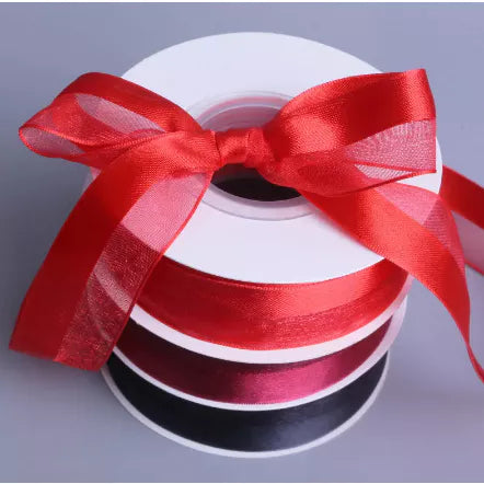 20Yards/Roll 2.5cm | snow gauze ribbon stitching bouquet packaging Ribbon