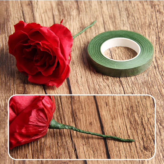 30yards/1 Roll Floral Tape Florist Elastic Tape Self Adhesive Green Paper Type tape