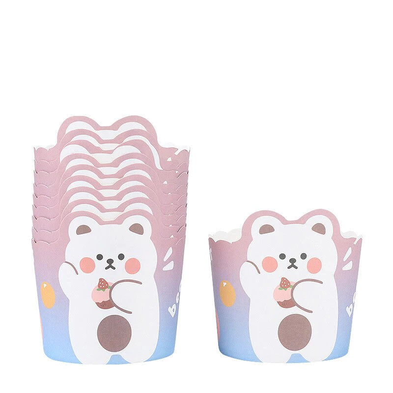 50 Pack pattern 3oz Disposable Cupcake Liner Cartoon Cups Baking Cup