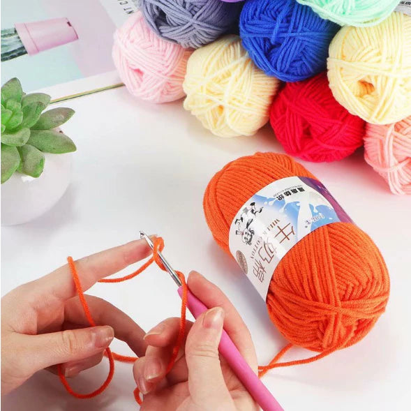 5ply | Smooth Milk Fiber Knitting Wool Crochet Yarn Milk Cotton 50g