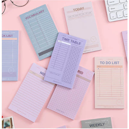 50 Sheets Memo Pad Daily Planner Series Handbook Decoration Base Message Memo Book