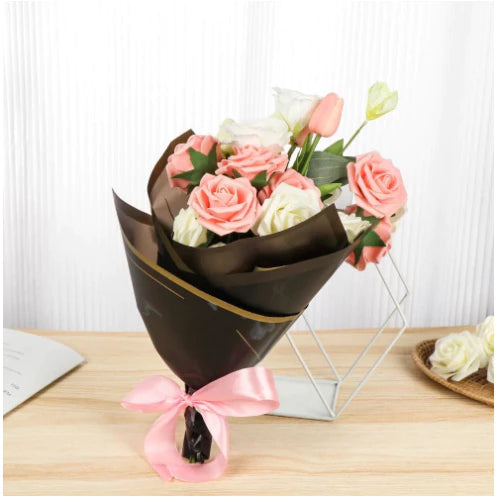 20pcs/Gold Edge Marble Wrapping Paper 58*58cm Waterproof Flower Wrapping Paper