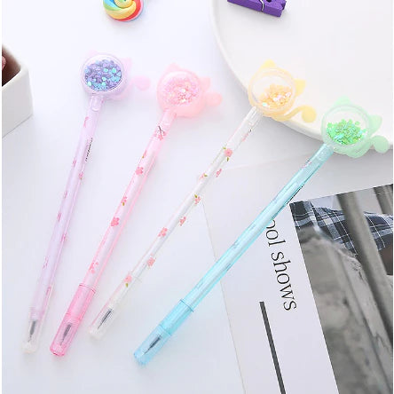 Sequins Cat Gel Pen Cat Recreation Cute School Office Supply Stationer Supplies  4.6  73 ratings 416