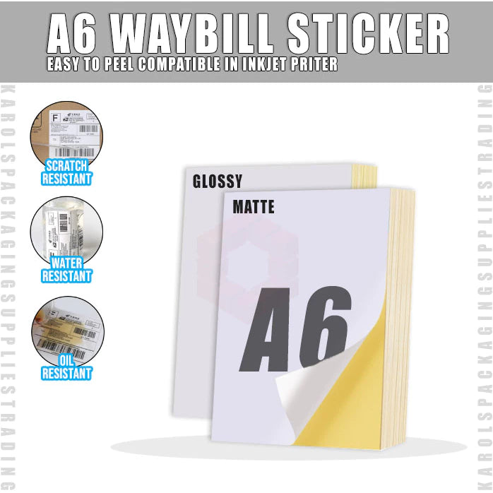 A6 Printable Inject Sticker paper Matte or Glossy