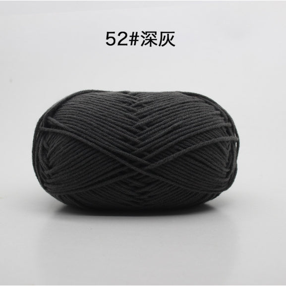 4ply | Multicolor Silk Milk Cotton Threads for Knitting Soft Warm Baby Yarn 50g