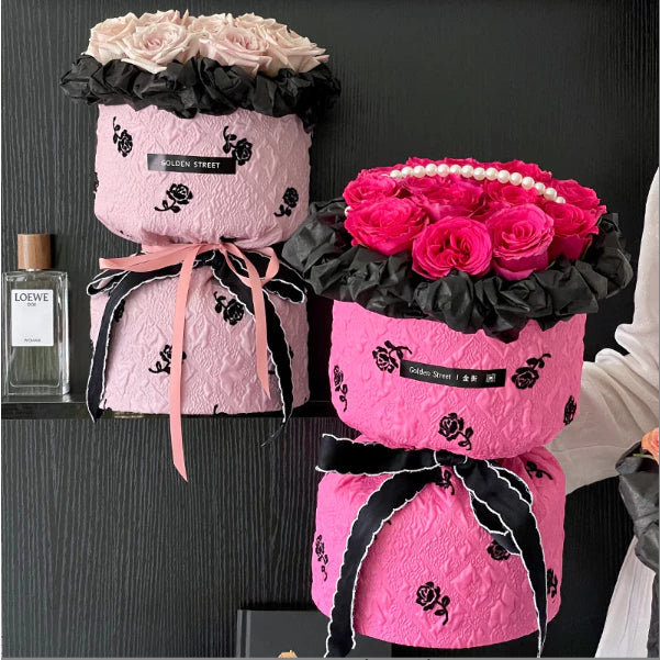 150cmx50cm Floral Fabric Flower Wrapping Paper Lattice Florist Bouquet Wrapper