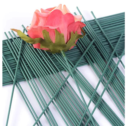 Floral Stem Wire With Tape for DIY Crafts, Artificial Flower Arrangements