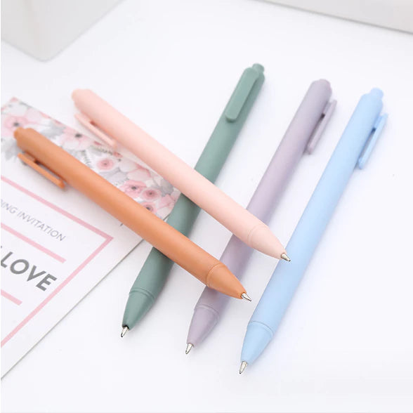 0.5MM Macaroon color gel pen simple pressing black pen student office stationery Pen