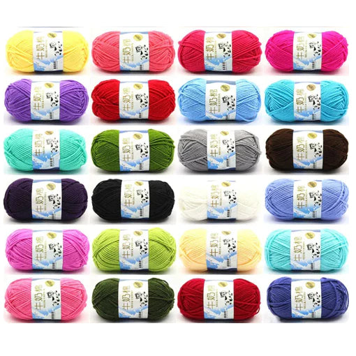 5ply | Smooth Milk Fiber Knitting Wool Crochet Yarn Milk Cotton 50g