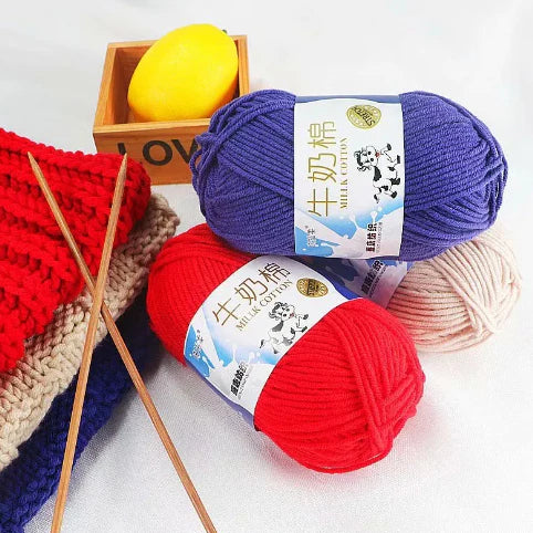 5ply | Smooth Milk Fiber Knitting Wool Crochet Yarn Milk Cotton 50g