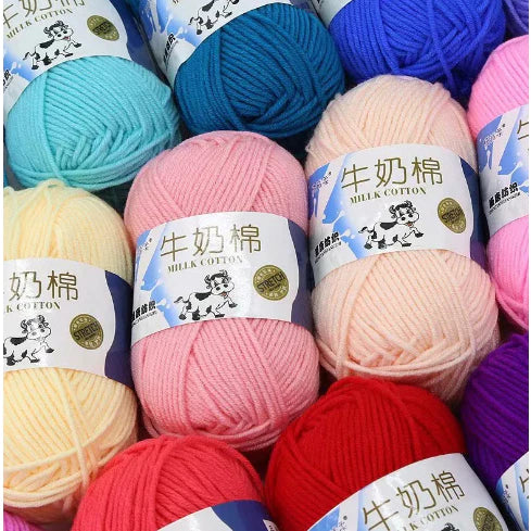 5ply | Smooth Milk Fiber Knitting Wool Crochet Yarn Milk Cotton 50g