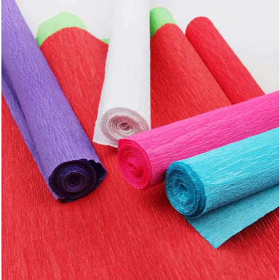 50x250cm | Crepe Paper Roll for Paper Flowers Arts Crafts DIY Party Decorations