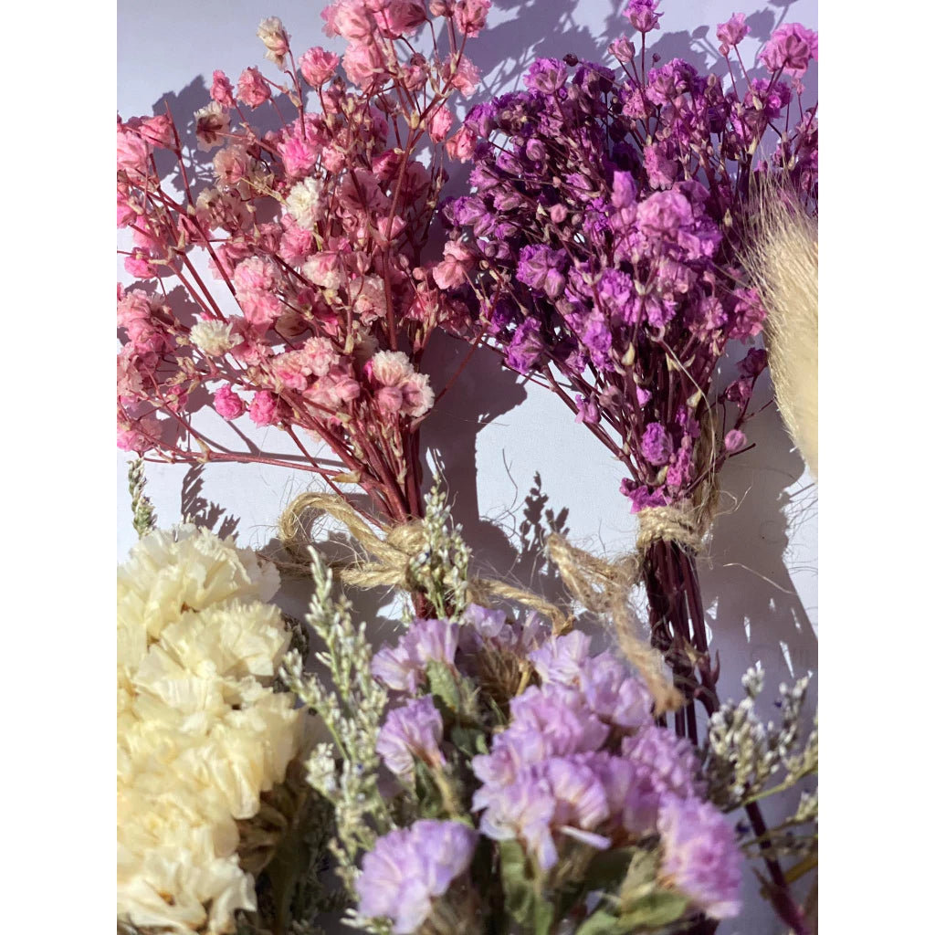 7 IN 1 Preserved Real Dried Flowers in a Tub (Random Flowers) Gift Wedding Party